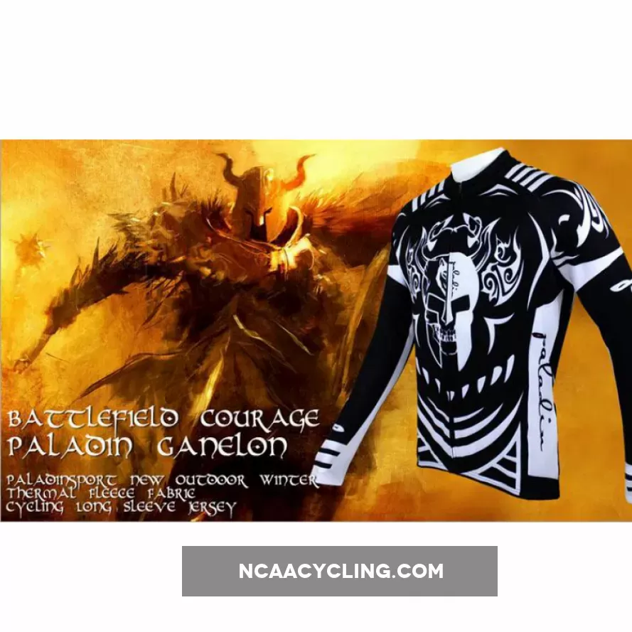 Hot Sale Cycling Jersey Cycling Jersey Wholesale Outdoor Men's Long-sleeved Jersey for Spring and Summer Black and White Ultraviolet Resistant Fabric Outdoor Sportswear(velvet) NO.077