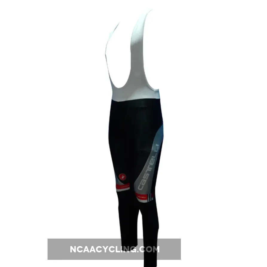 New 2012 CASTELLI GRAY-BLACK Cycling winter bib pants