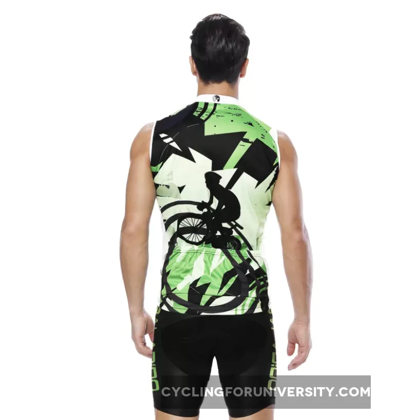 Green Cyclist Men's Cycling Sleeveless Bike Jersey/Kit T-shirt Summer Spring Road Bike Wear Mountain Bike MTB Clothes Sports Apparel Top / Suit NO. 829