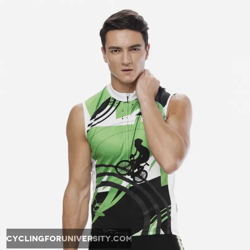 Green Cyclist Men's Cycling Sleeveless Bike Jersey/Kit T-shirt Summer Spring Road Bike Wear Mountain Bike MTB Clothes Sports Apparel Top / Suit NO. 829
