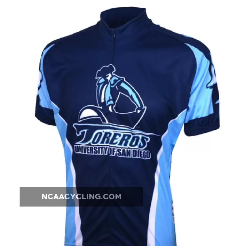 University of San Diego 3/4 zip Men's Short Sleeve Cycling Jersey
