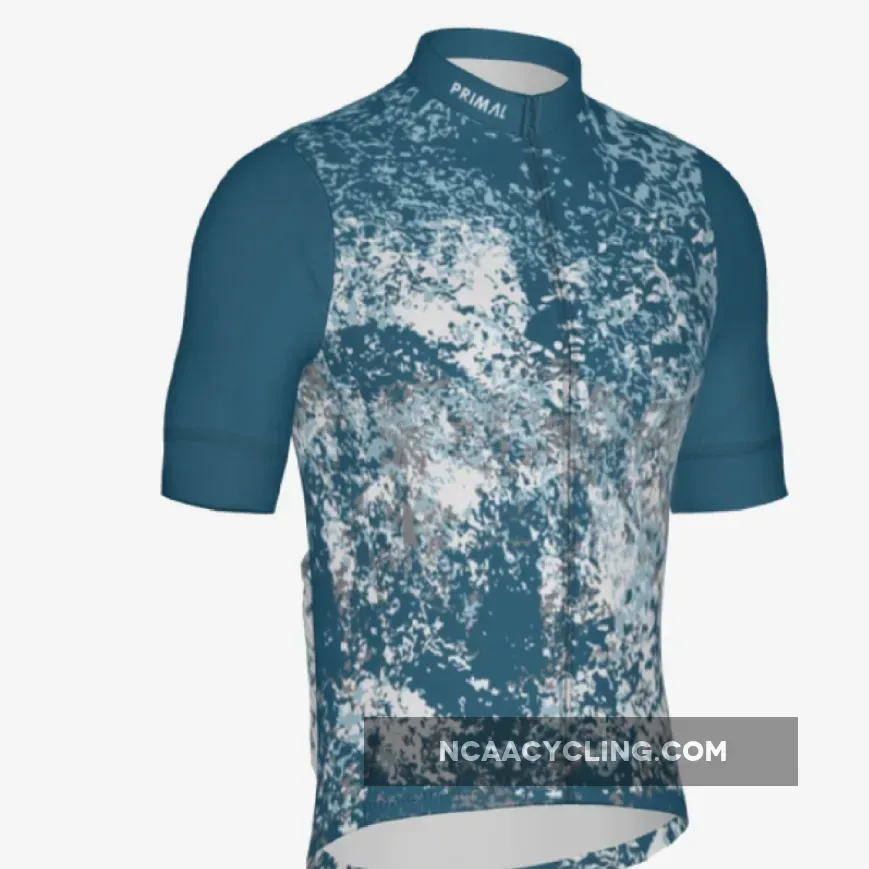 Primal Wear Blue Splatter Helix 2.0 Men's Full Zip Cycling Jersey