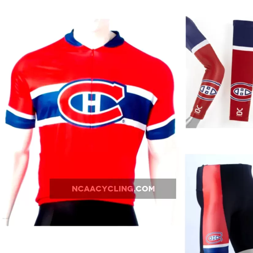 NHL Montreal Canadians Cycling Jerseys Bib Shorts Arm Warmers