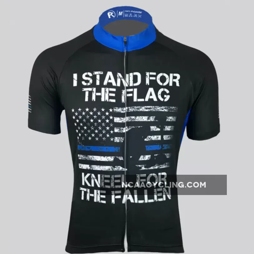 Kneel The Fallen Blue Flag Cycling Jersey Brand New
