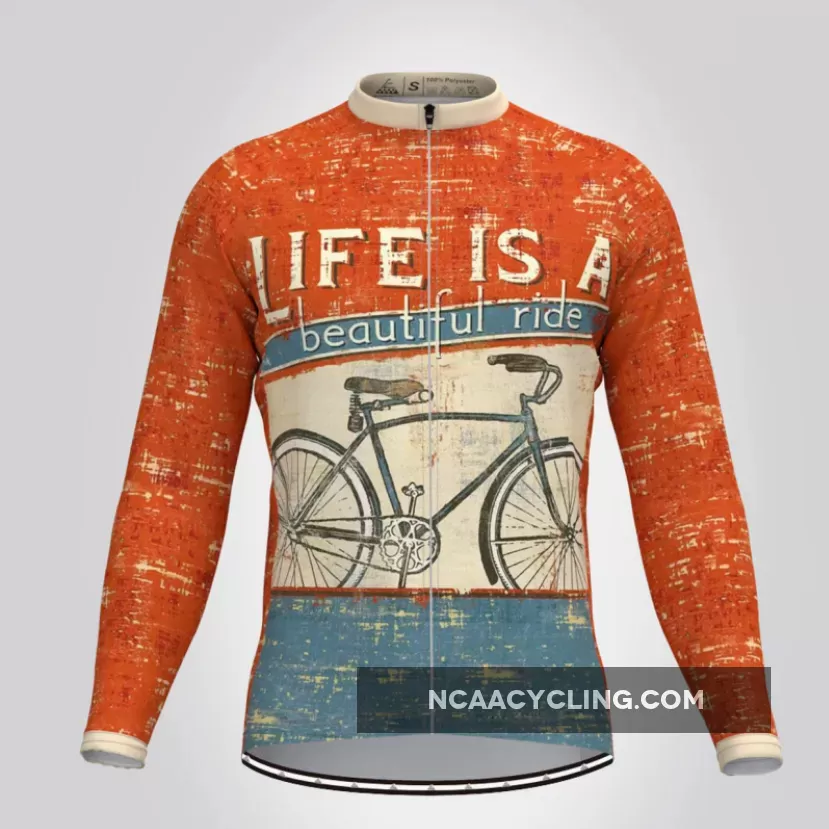 Life is a Beautiful Ride Men's Long Sleeve Cycling Jersey