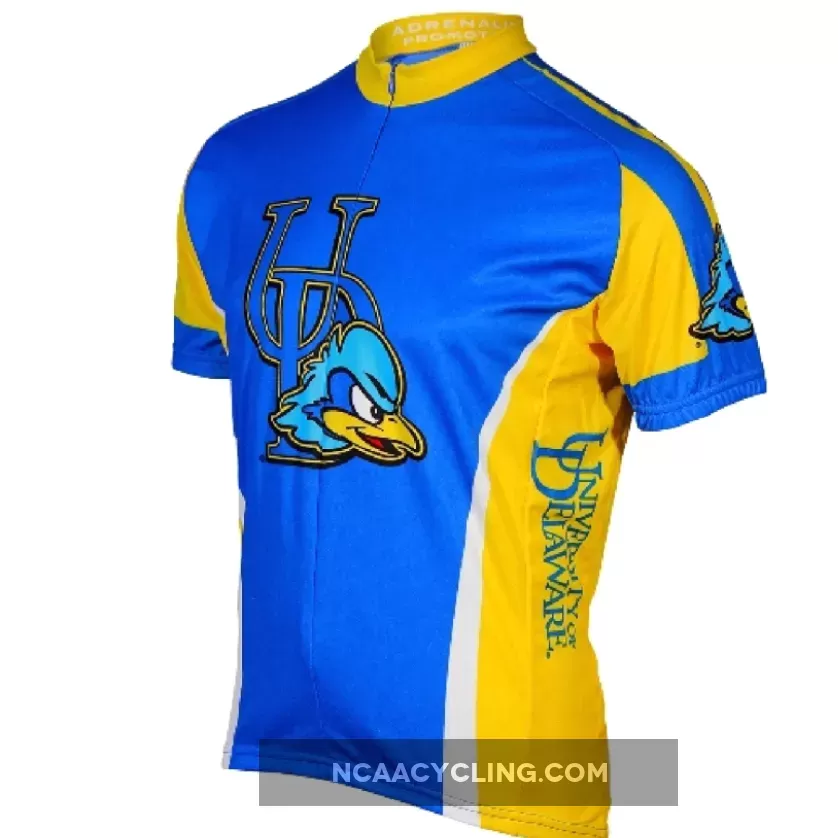 University of Delaware Blue Hens 3/4 zip Men's Short Sleeve Cycling Jersey