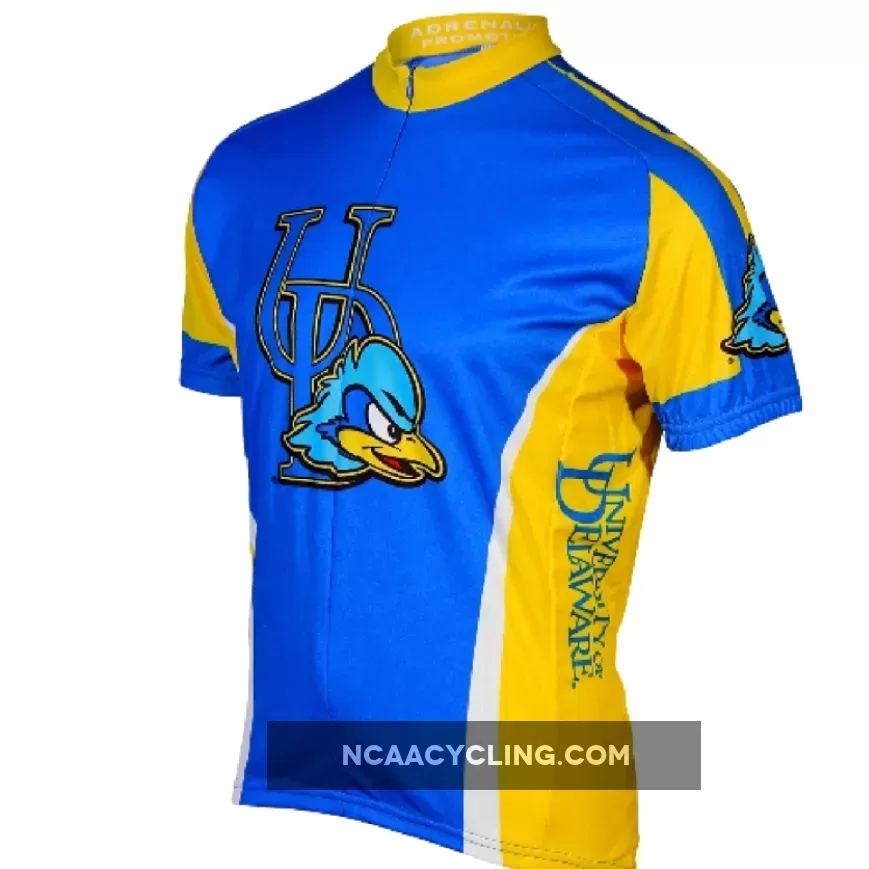 University of Delaware Blue Hens 3/4 zip Men's Short Sleeve Cycling Jersey