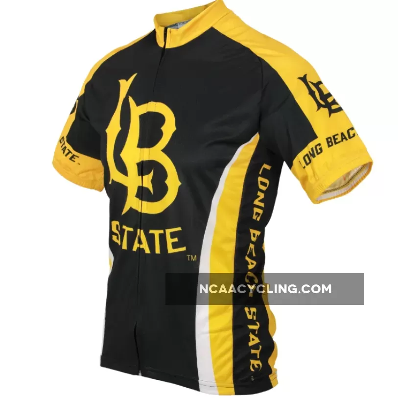 Long Beach State University College Full zip Men's Cycling Jersey Collegiate Cycling Jerseys