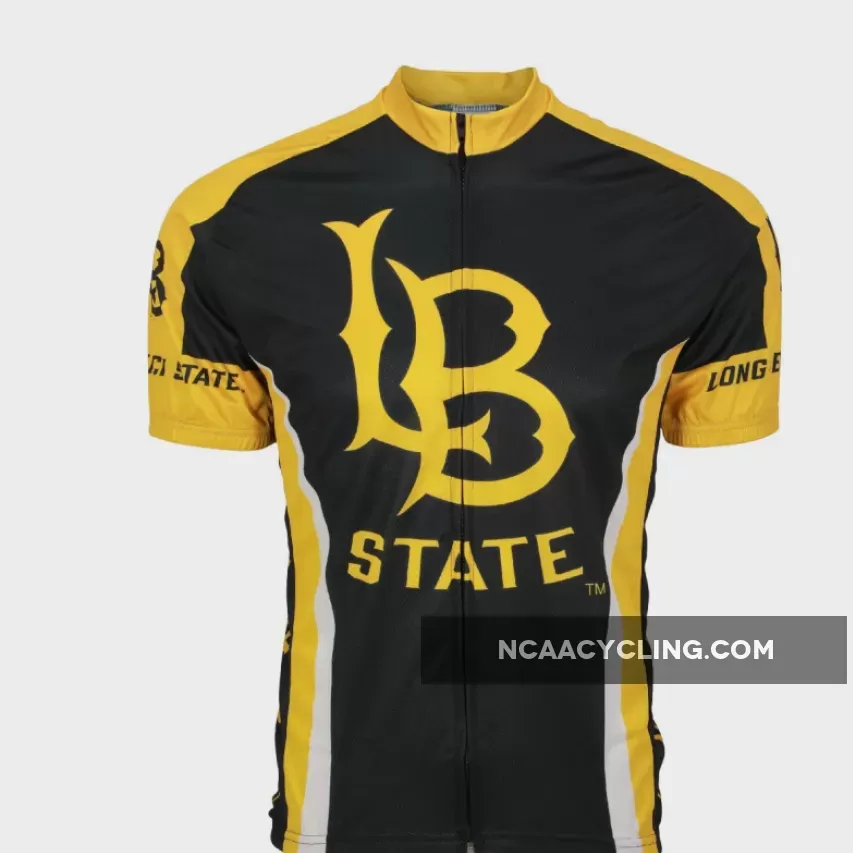 Long Beach State University College Full zip Men's Cycling Jersey Collegiate Cycling Jerseys