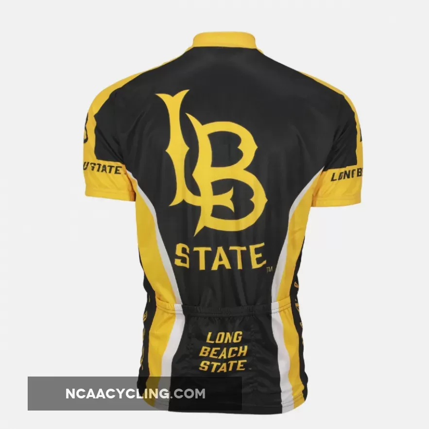 Long Beach State University College Full zip Men's Cycling Jersey Collegiate Cycling Jerseys
