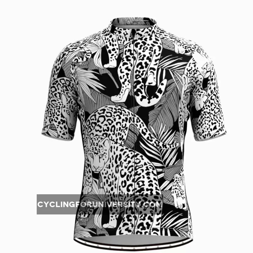 Men's Tropical & Jaguar Print Hawaiian Cycling Jersey V3