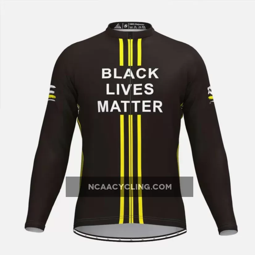 Black Lives Matter Freedom Men's Long Sleeve Cycling Jersey