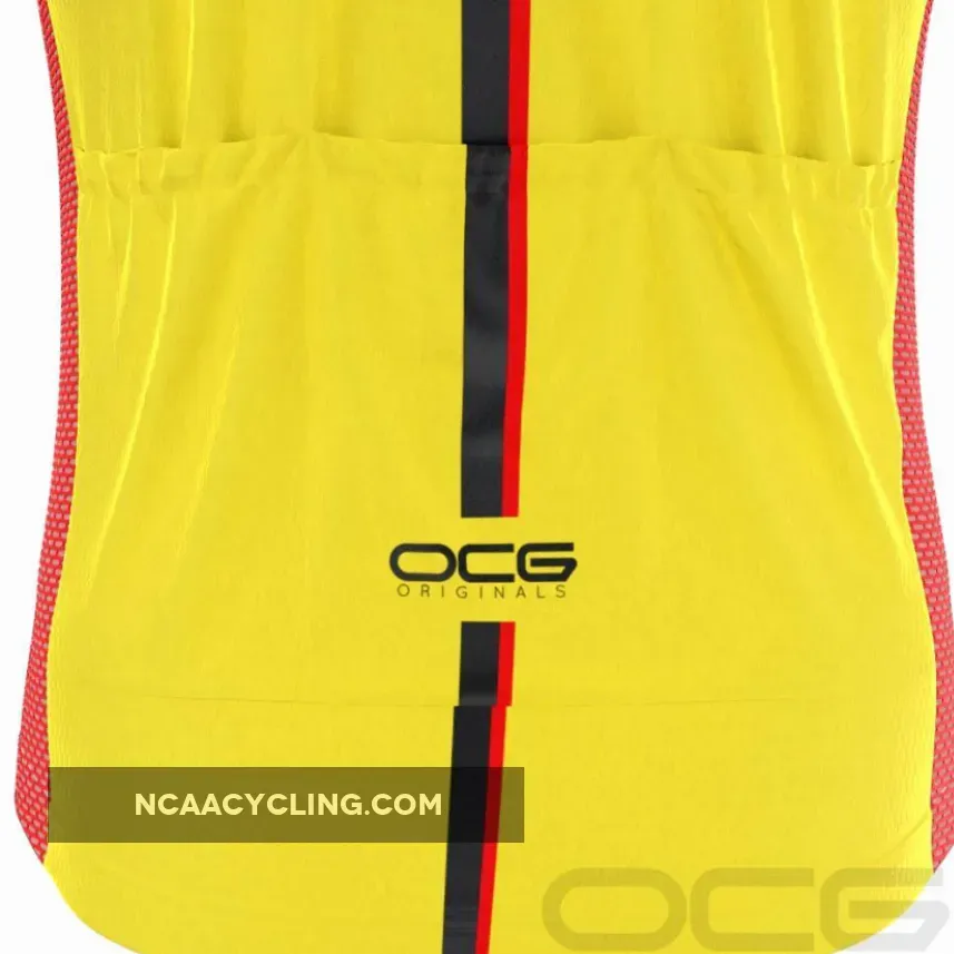 Men's Belgium Flag National Short Sleeve Cycling Jersey