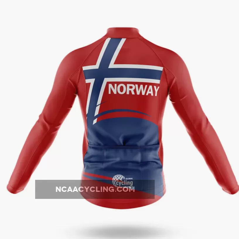 Norway Bold Flag - Men's Cycling Kit / Long Sleeve Jersey, Bold Cycling