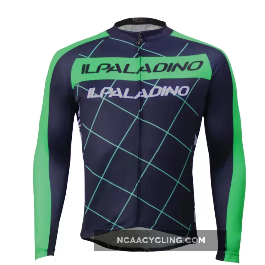Men's Top Long-sleeve Black Cycling Jersey with Green-strip Mesh Outdoor Leisure Sport Biking Sportswear Suit Spring Fall/Autumn clothing NO.765