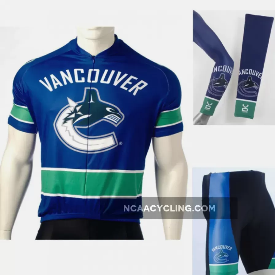 NHL Vancouver Canucks Cycling Jerseys Bib Shorts Arm Warmers