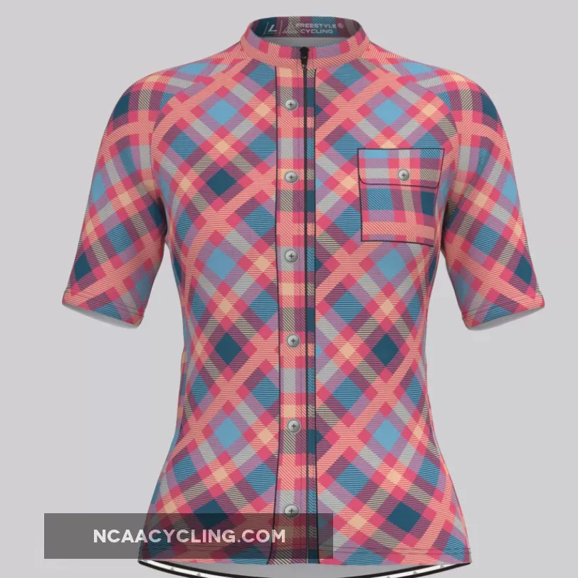 Plaid Checkered Shirt V29 Women's Cycling Jersey Restock