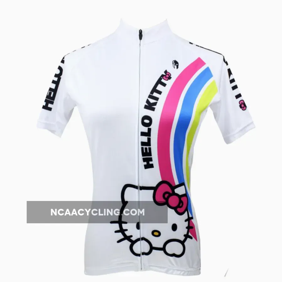 HELLO KITTY Princess Women's Cycling Jersey T-shirt Summer White NO.025