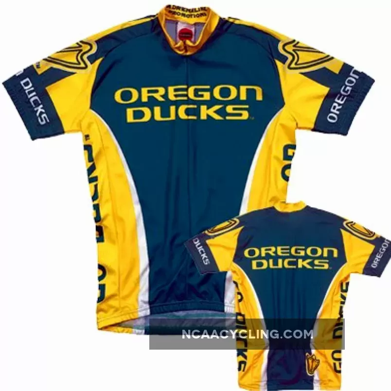 UO University of Oregon Ducks Cycling Short Sleeve Jersey Black