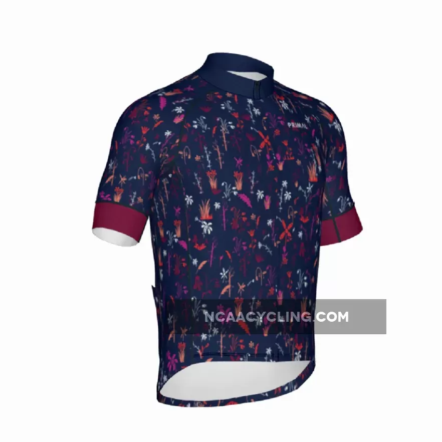 Cycling Jersey Ditsy Print by Primal Men's Short Sleeve Full Zip