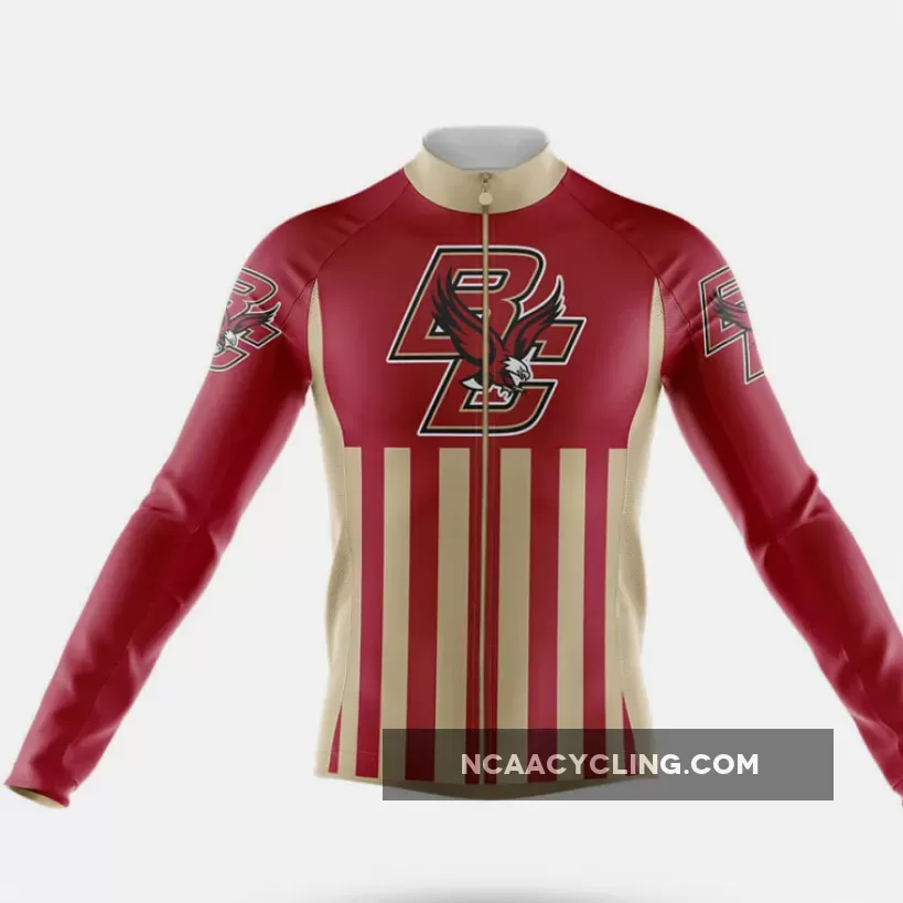 For Sale Boston College USA Long Sleeve Cycling Jersey Only