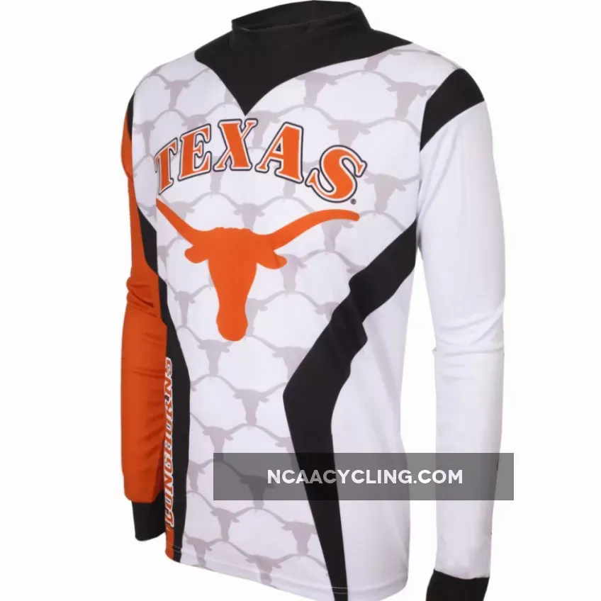 NCAA University of Texas at Austin Longhorns Mountain Long Sleeve Bike MTB Cycling Jerseys
