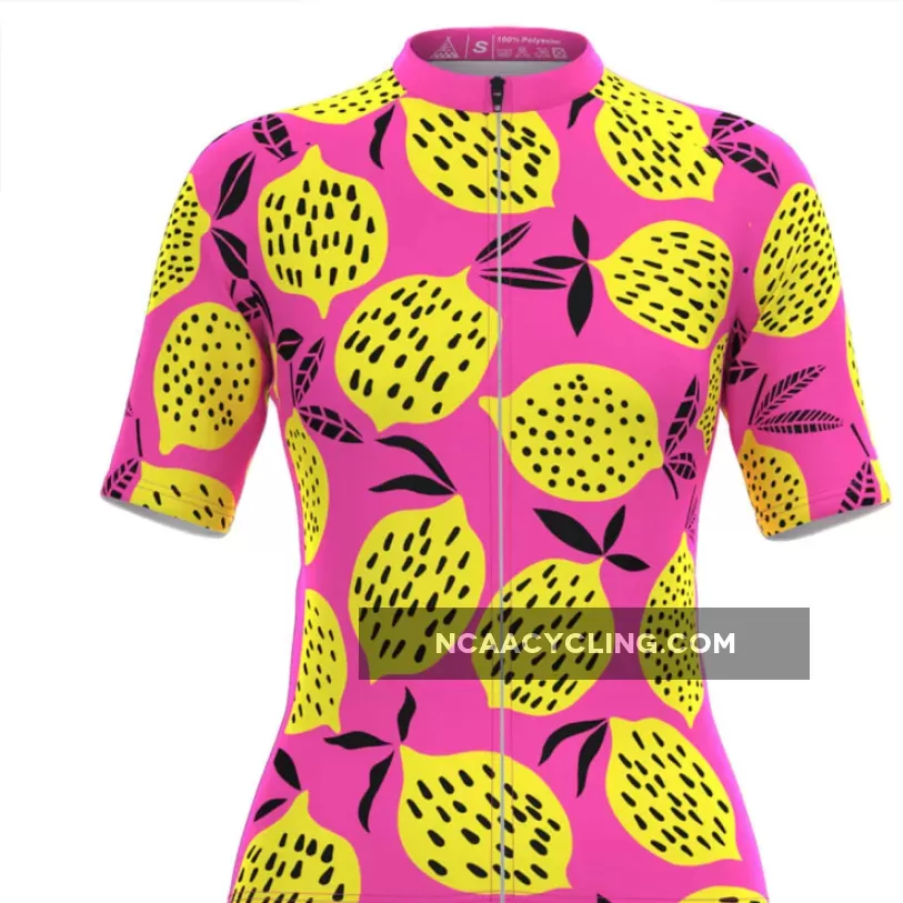 Women's The Yellow Lemon Print Cycling Jersey Restock