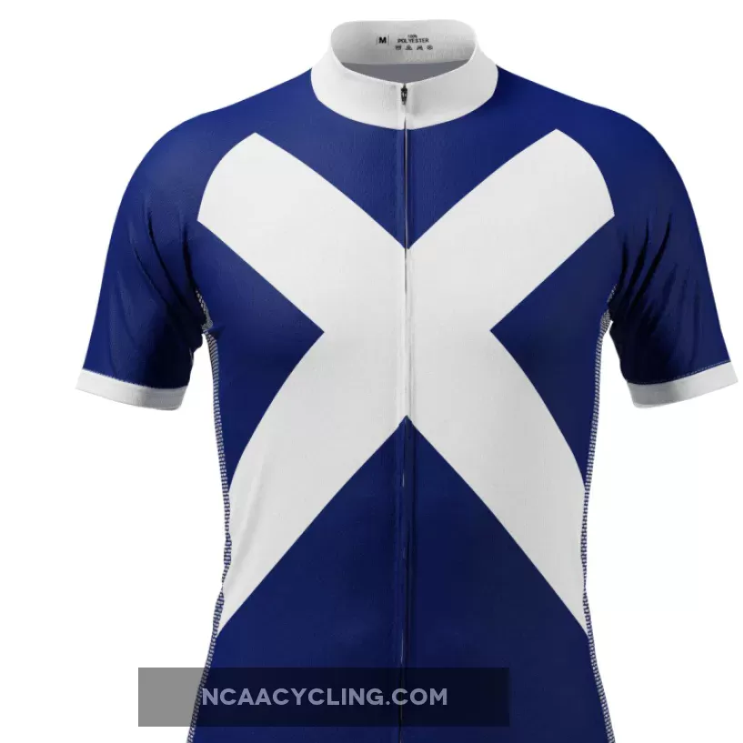 Men's Scotland Flag National Short Sleeve Cycling Jersey Jersey Scotland