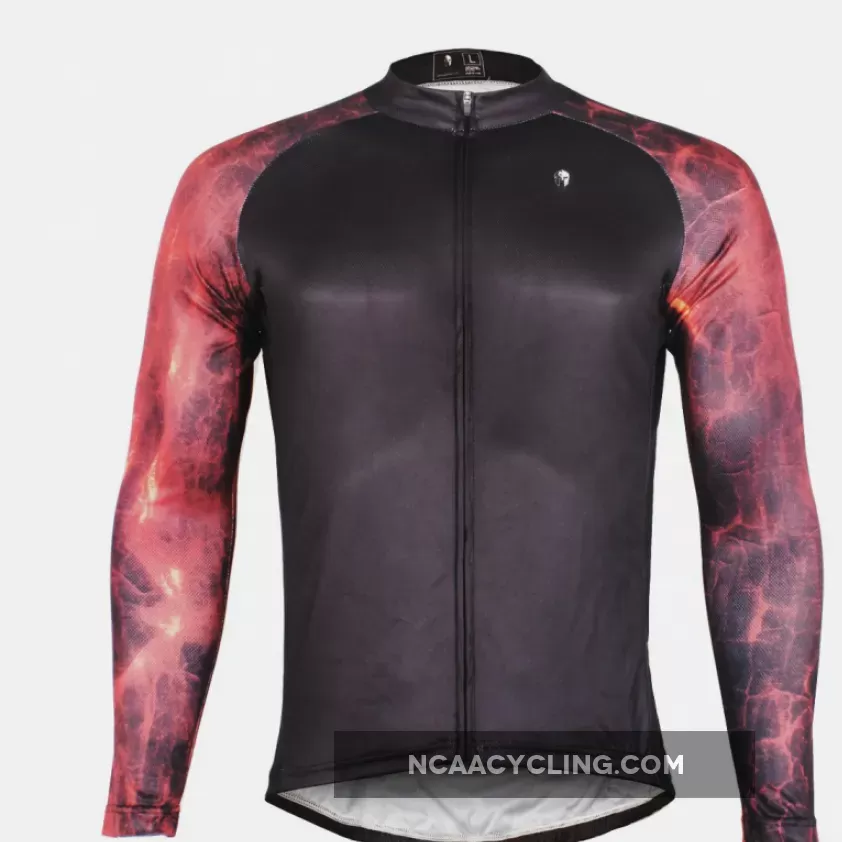 Best-seller Men's Black Sportwear Quick-dry Long-sleeve Cycling Jersey Breathable Ultraviolet Resistant Outdoor Sport Bike Shirt for Spring Fall Autumn 384