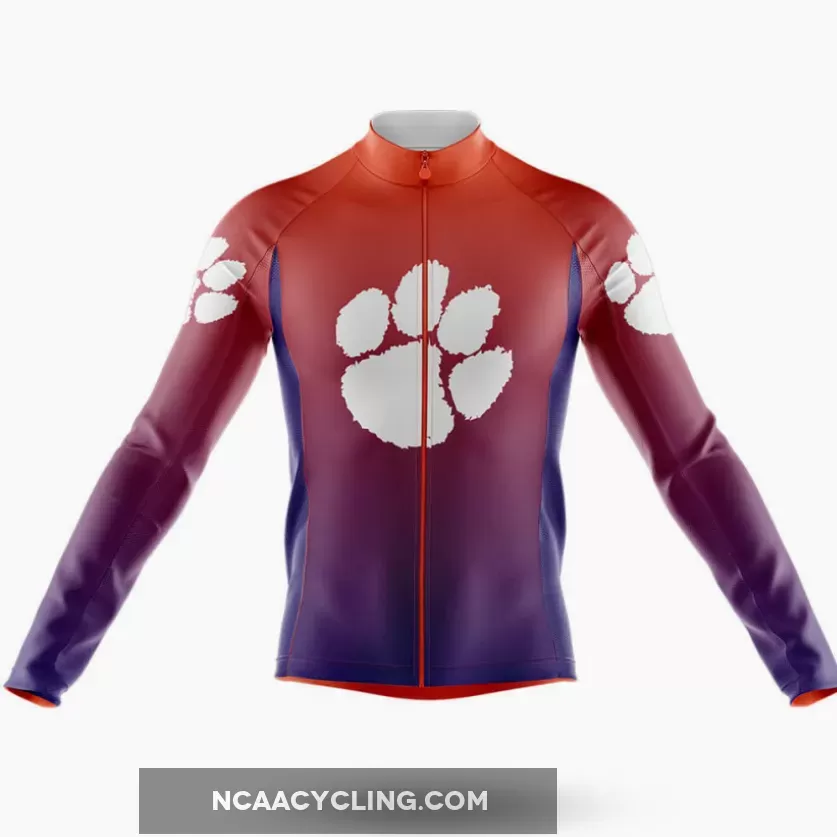 Clemson Tigers Gradient Long Sleeve Cycling Jersey Only