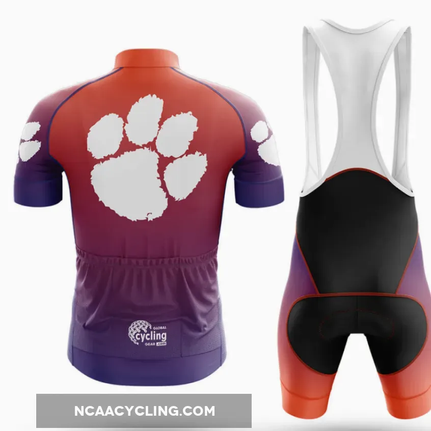 Clemson Tigers Gradient Long Sleeve Cycling Jersey Only Clemson Tigers Gradient Long Sleeve Cycling Jersey Only