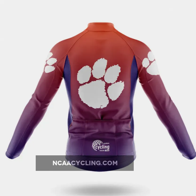 Clemson Tigers Gradient Long Sleeve Cycling Jersey Only Clemson Tigers Gradient Long Sleeve Cycling Jersey Only