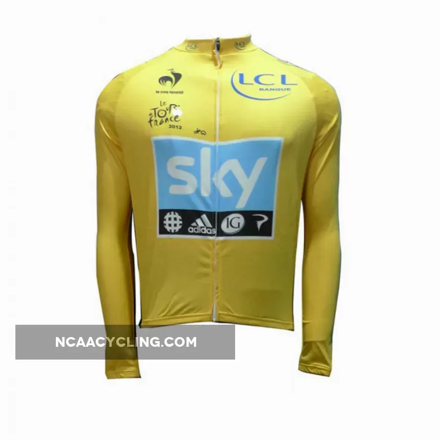 Team SKY Yellow Jersey Long Sleeve Tour De France 2012