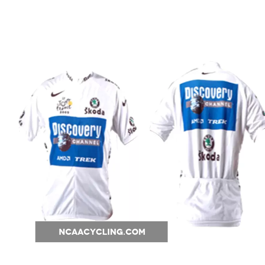 2005 Discovery White Cycling Jersey Short Sleeve Outlet