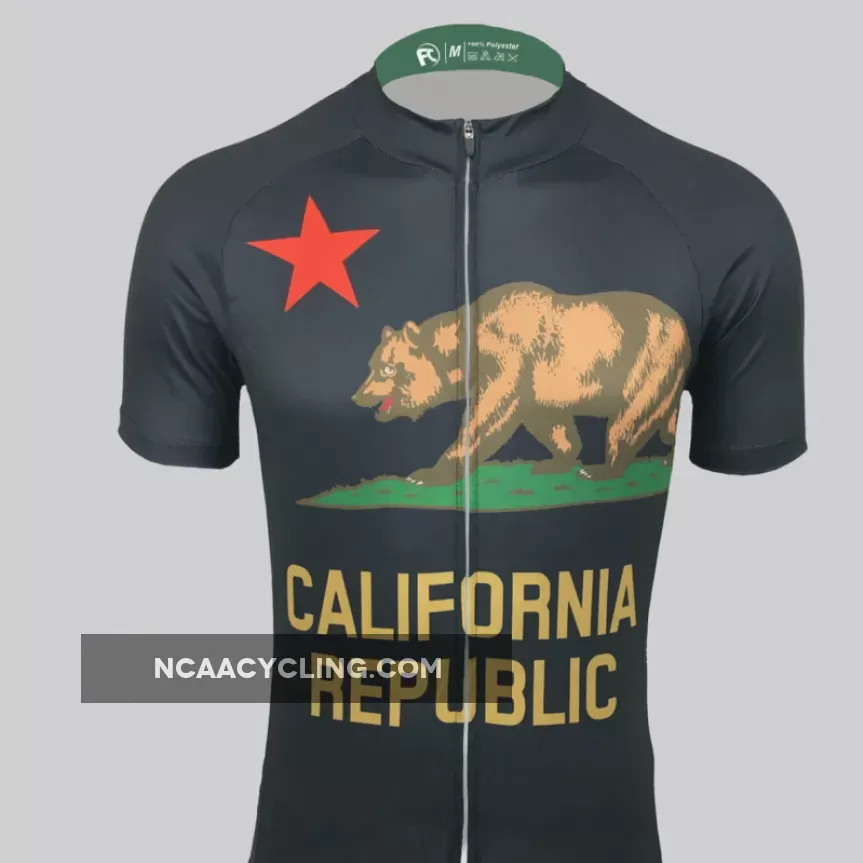 The California Republic Men's Cycling Jersey Black