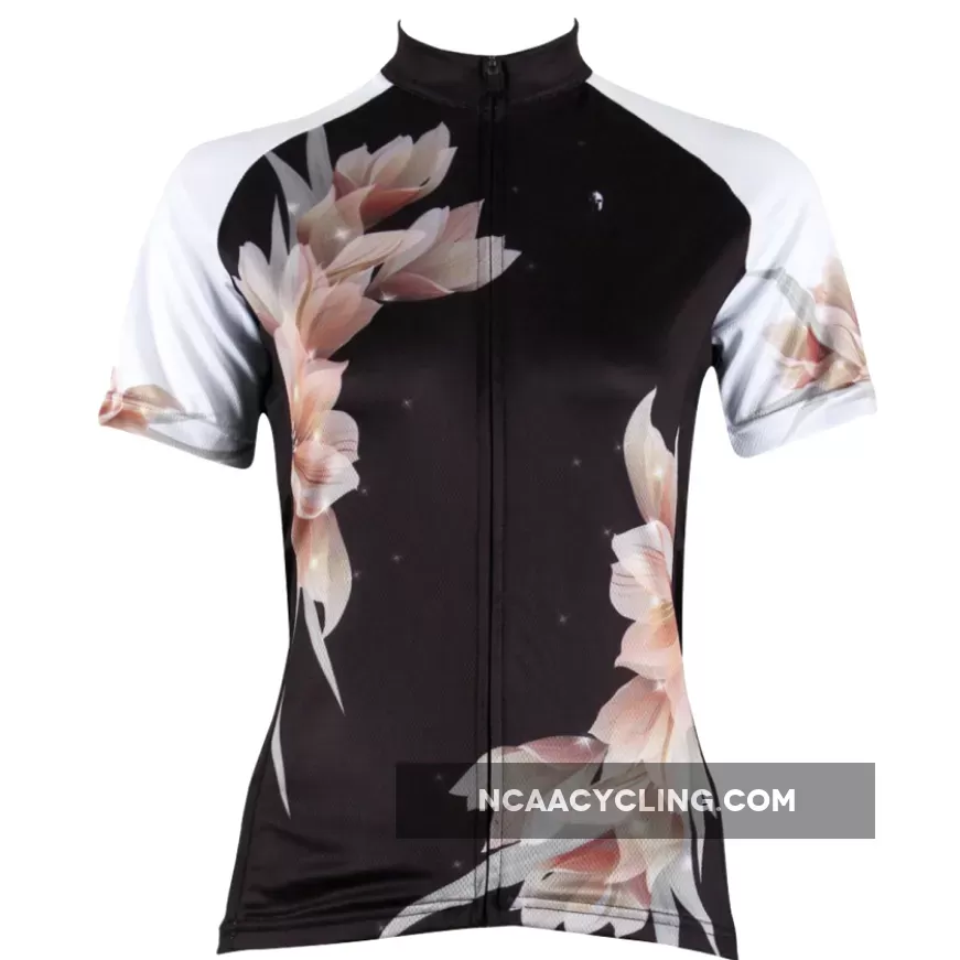 Ilpaladino Lily Black Women Cycling Jerseys Short-sleeve summer Sportswear Gear Pro Cycle Clothing Racing Apparel Outdoor Sports Leisure Biking Shirt NO.279