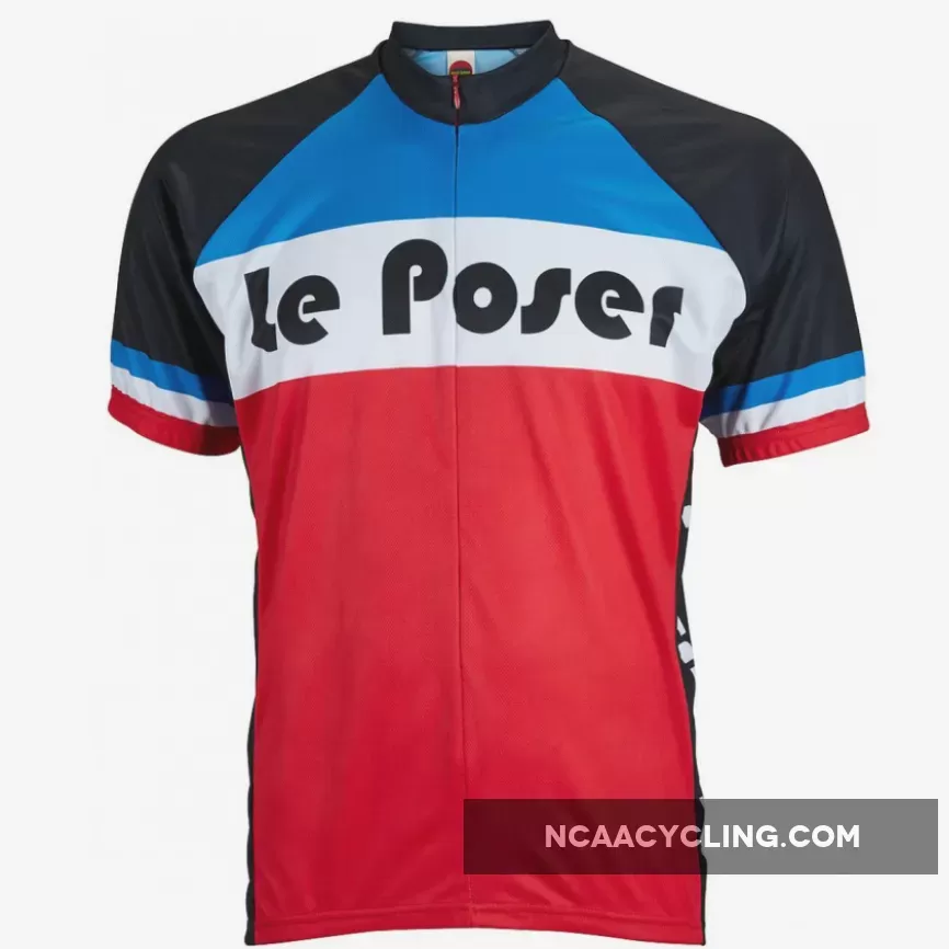Le Poser Short Sleeve Half Zip Men's Cycling Jersey Outlet