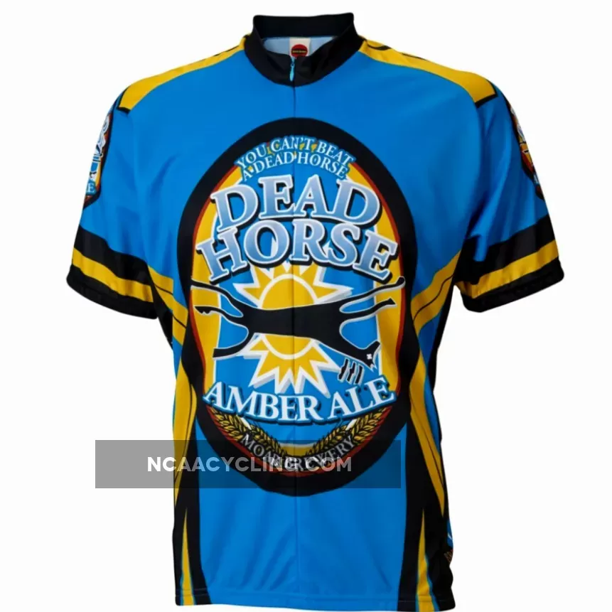 Moab Brewery Dead Horse Ale beer Men's 15' Zip Short Sleeve Cycling Jersey #Dead Horse Amber Ale