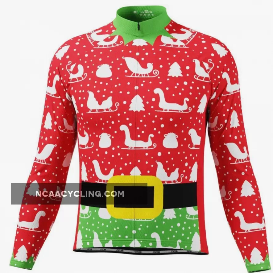 Men's Christmas Elf Long Sleeve Cycling Jersey New Releases