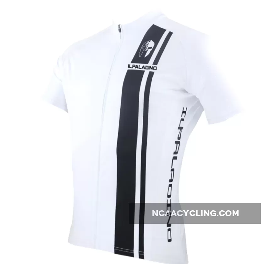 Man's Short-sleeve Cycling Jersey T-shirt Summer White Shirt Black Strip NO.010