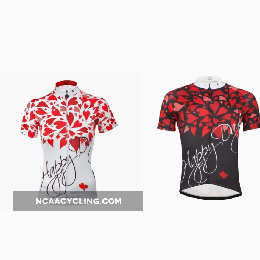 Ilpaladino Lovers/Couples Romantic Red-heart Cycling Jerseys Summer Woman's Men's Sportswear Apparel Outdoor Sports Gear Leisure Biking T-shirt NO. 506/507