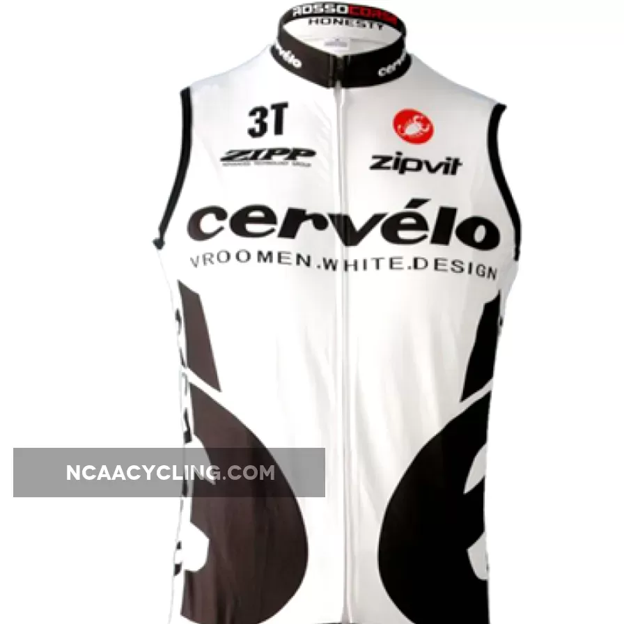 09 CERVELO WHITE SLEEVELESS JERSEY Outlet