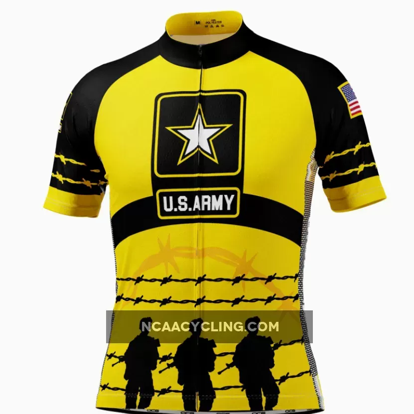 Men's USA Army Troops Barbed Wire Short Sleeve Cycling Jersey / Barbed Wire Shorts