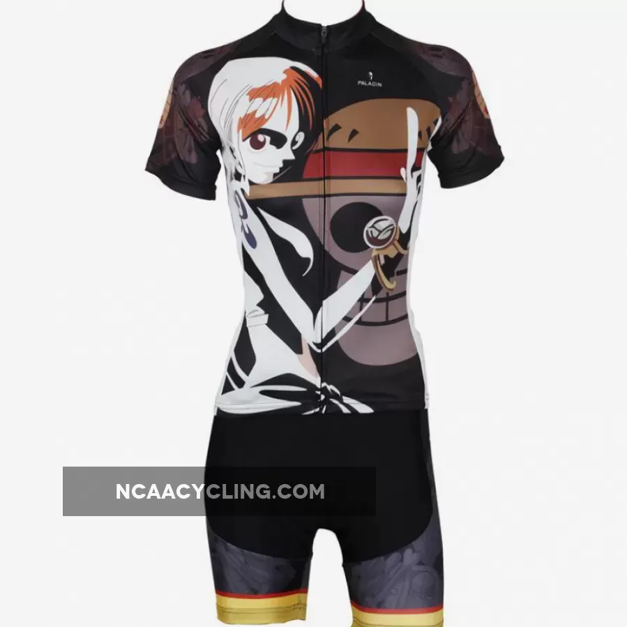 ONE PIECE Series Woman's Short-sleeve Cycling Suit Jersey Team Leisure Jacket T-shirt Pretty Summer Spring Autumn Clothes Sportswear Anime Navigator Nami