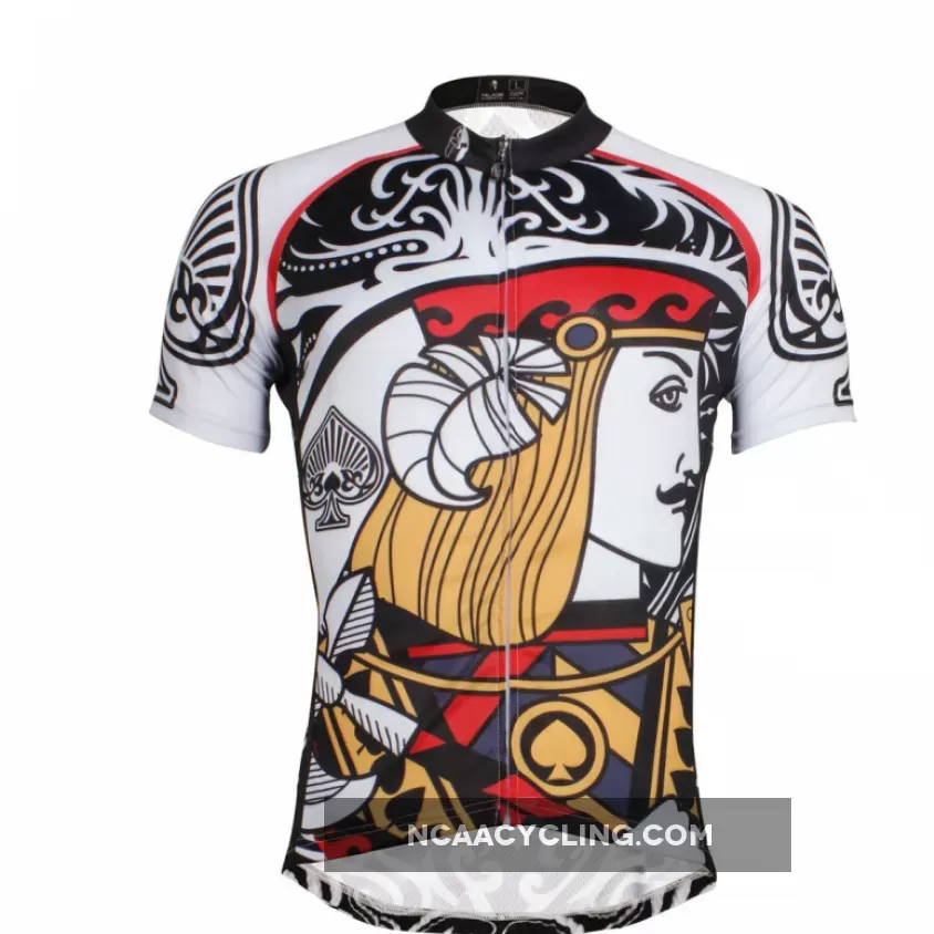 Poker Face Playing Card Spades Jack Men's Biking Cycling Jersey Artistic PatternShirt Face Cards Court Cards NO.639