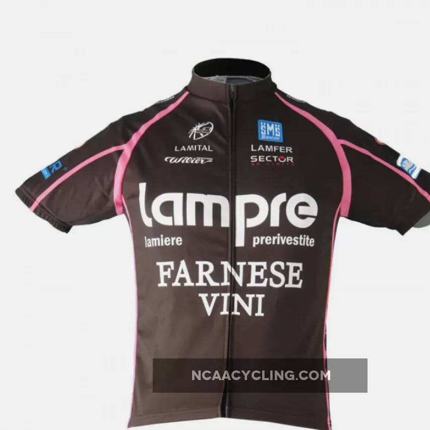LAMPRE BLACK/PINK Cycling Short Sleeve Jersey For Sale