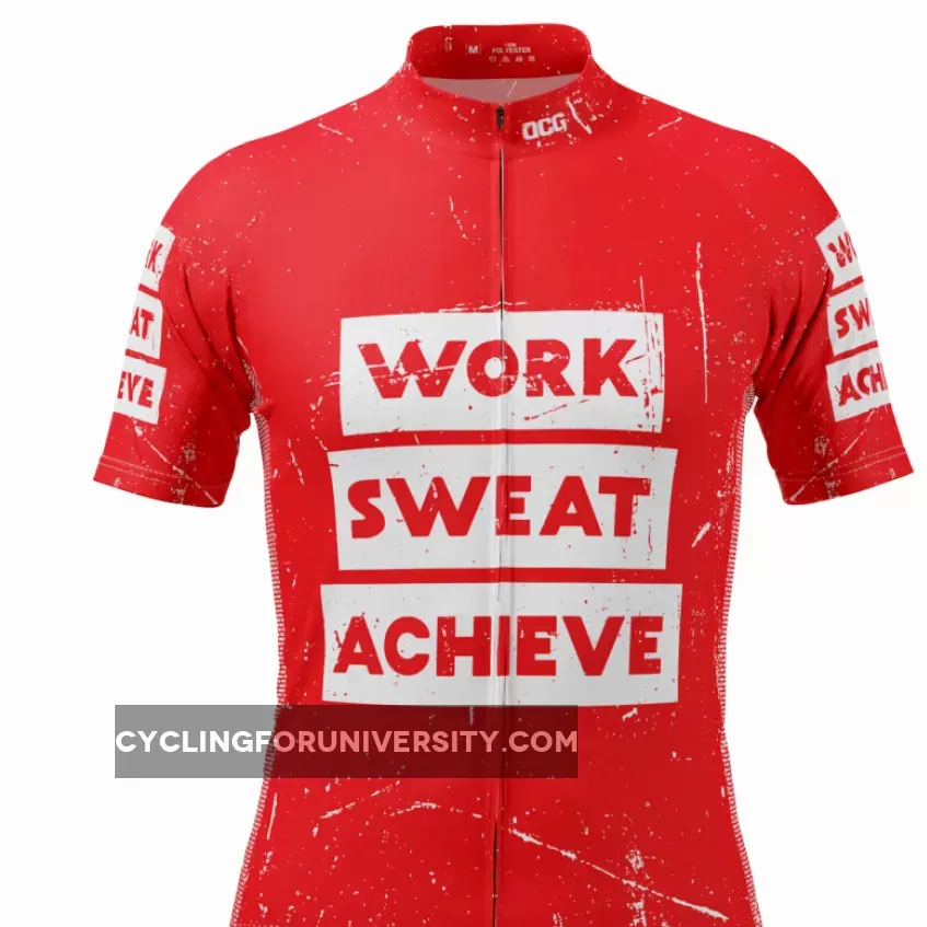 Men's Work Sweat Achieve Short Sleeve Cycling Jersey