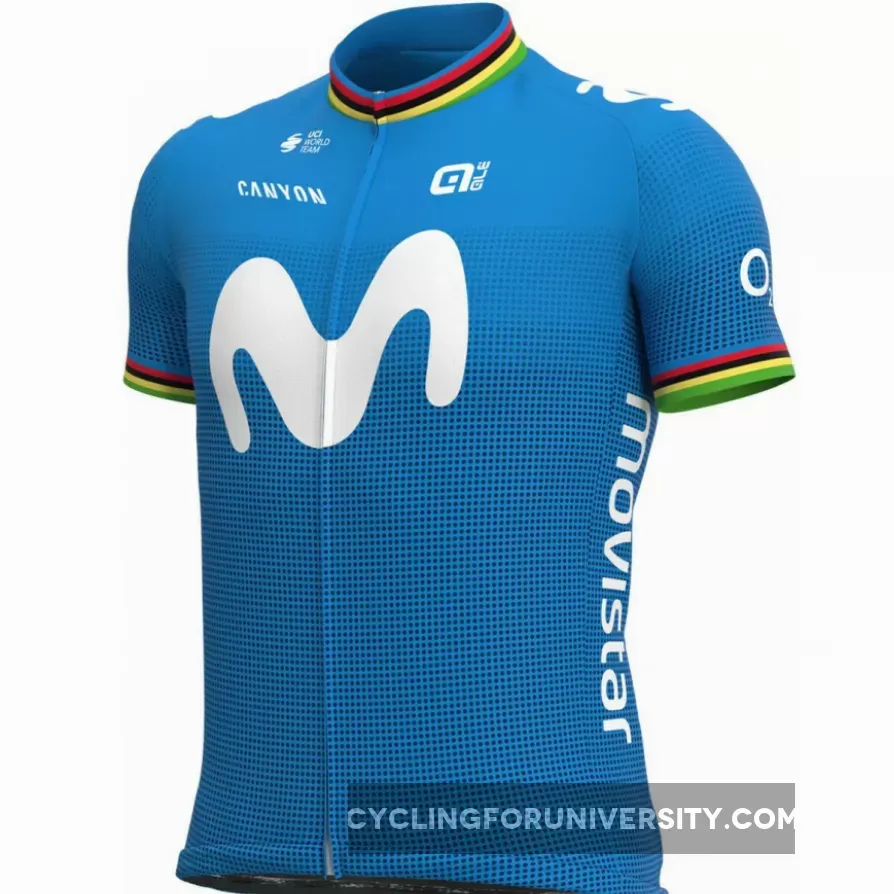 2021 Movistar World Champ Valvarde Full Zipper Jersey, MOV21J3