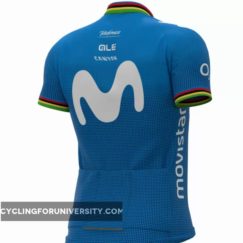 2021 Movistar World Champ Valvarde Full Zipper Jersey, MOV21J3