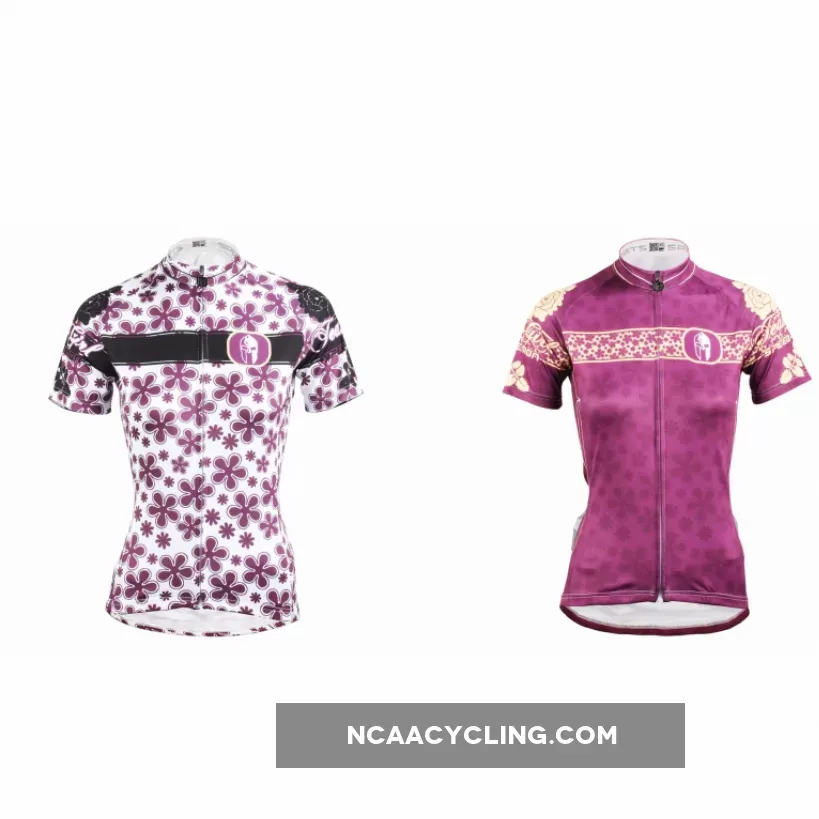 Two Women's Purple Cycling Jerseys Short-sleeve Summer Sportswear gear Pro Cycle Clothing Racing Apparel Outdoor Sports Leisure Biking T-shirt NO.608/631